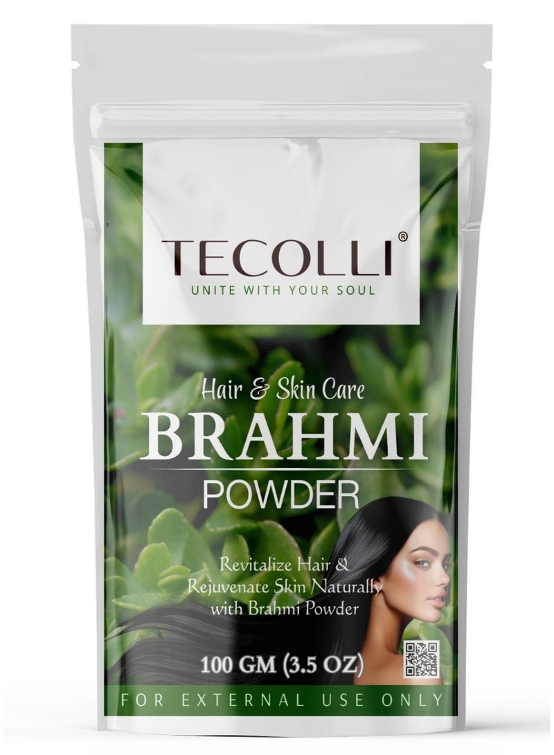 TECOLLI Pure Brahmi Leaves Powder (Bacopa Monnieri) - 100 g | 100% Natural & Pure Hair Conditioner | Skin & Hair care - Image 1