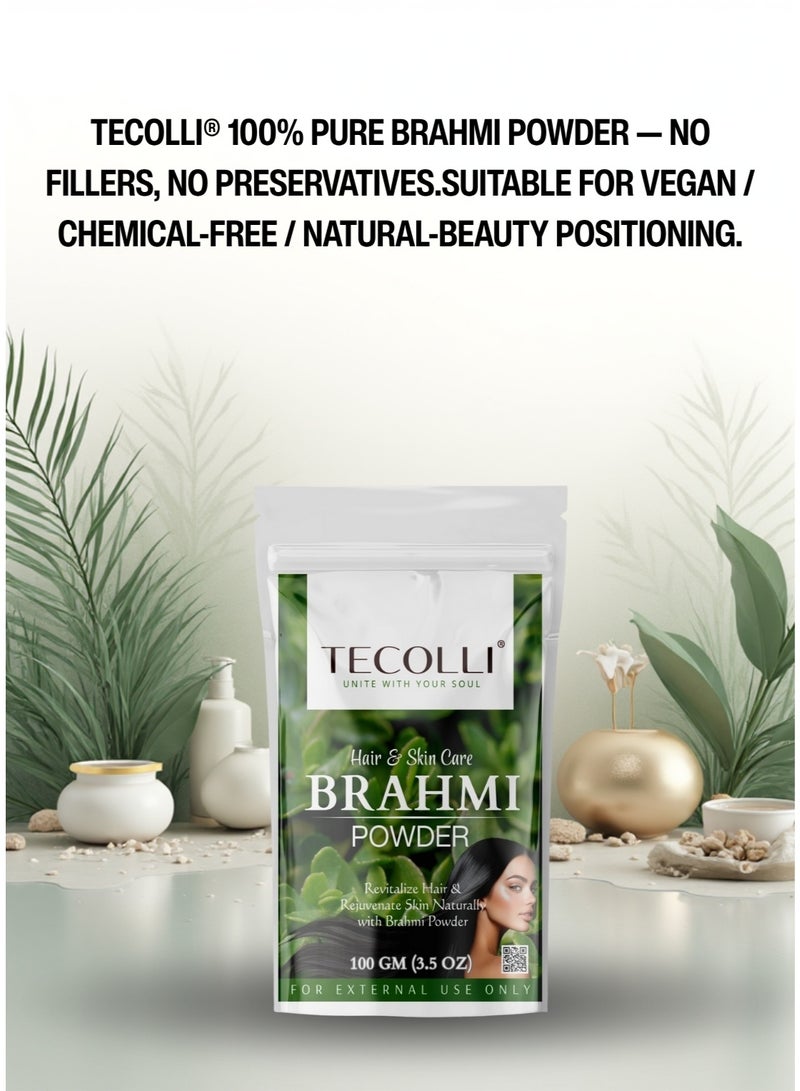 TECOLLI Pure Brahmi Leaves Powder (Bacopa Monnieri) - 100 g | 100% Natural & Pure Hair Conditioner | Skin & Hair care - Image 4