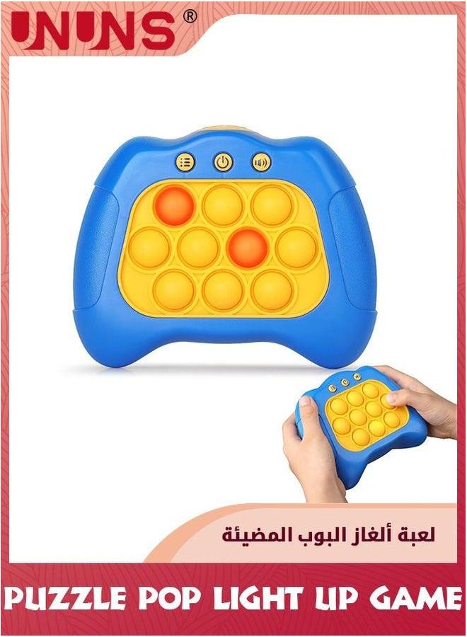 يو إن يو إن أس Pop Fidget Toys,Puzzle Light Up Game,Electronic Quick Push Game,Squeeze Sensory Toys,Handheld Console Cool Stuff Toys,Gift For Adults Teens Kids Stress Relief And Brain Exercise,Blue - Image 1