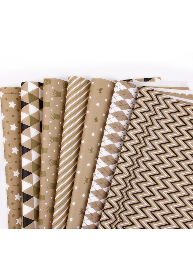 Neox 7 Sheets Gift Wrapping Paper with Ribbon Sticker Tape Set, Durable Gift Wrap Set for Birthday Party, Valentines Day, Wedding, Baby Shower, Bridal Shower, Graduation 50 cm X 70 cm - Image 4