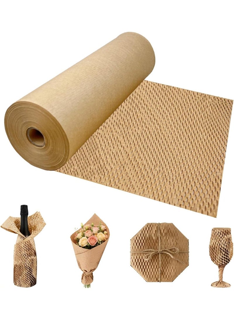 Neox Honeycomb Packing Paper,30cm x 30 Meters Packing Paper Sustainable Alternative To Bubble Wrap For Moving Shipping Packing Roll,Eco Friendly Bubble Wrap Alternative Roll Kraft Paper Packing - Image 1