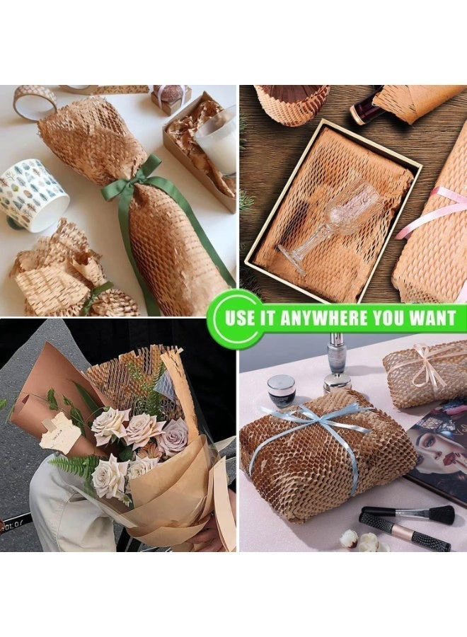 Neox Honeycomb Packing Paper,30cm x 30 Meters Packing Paper Sustainable Alternative To Bubble Wrap For Moving Shipping Packing Roll,Eco Friendly Bubble Wrap Alternative Roll Kraft Paper Packing - Image 4