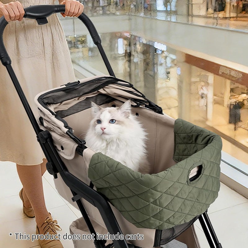 Peiiwdc Protective Seat Cover for Dog Pushchairs Water and Dirt Cushion for Pleasant Travel Outdoor Walking Essential Pet Seat Pad - Image 4