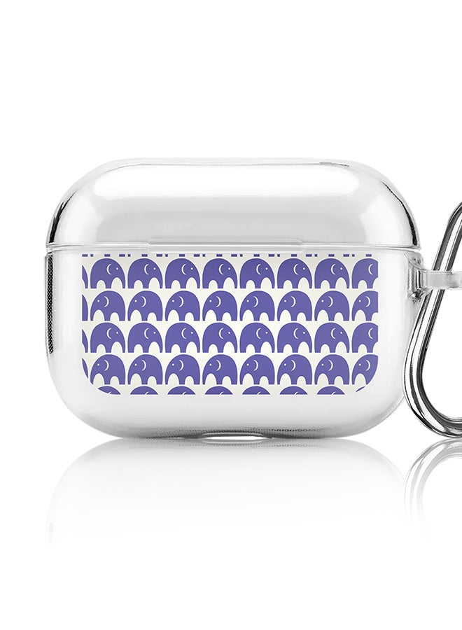 Stylizedd Classic Clear printed Case for Apple AirPods Pro 2nd Generation Thin Transparent Cover [Designed for Apple AirPods Pro 2nd Generation] - Baby Elephants - Image 1