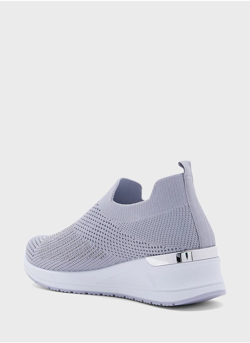 جينجر Breathable Knit Slip On Comfort Shoes