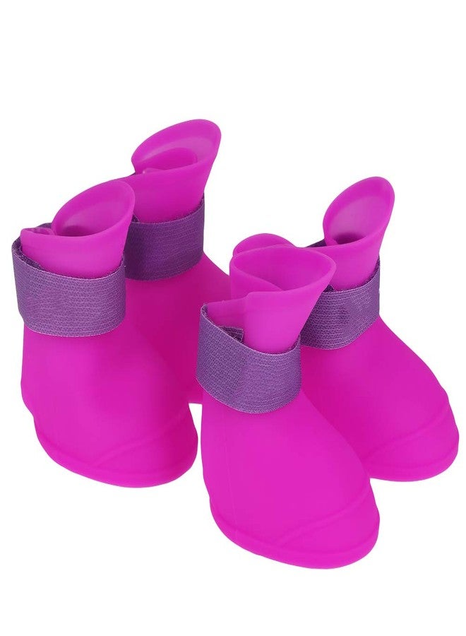 Garosa Anti-Slip Silicone Dog Rain Boots, Non-Slip Rubber Galoshes 4pcs L-Size for Outdoor Protection - Image 3