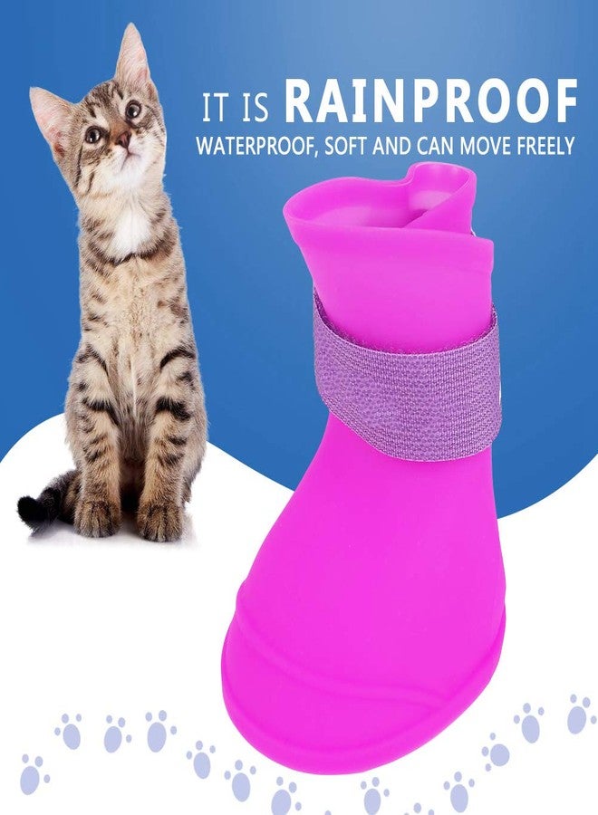 Garosa Anti-Slip Silicone Dog Rain Boots, Non-Slip Rubber Galoshes 4pcs L-Size for Outdoor Protection - Image 5