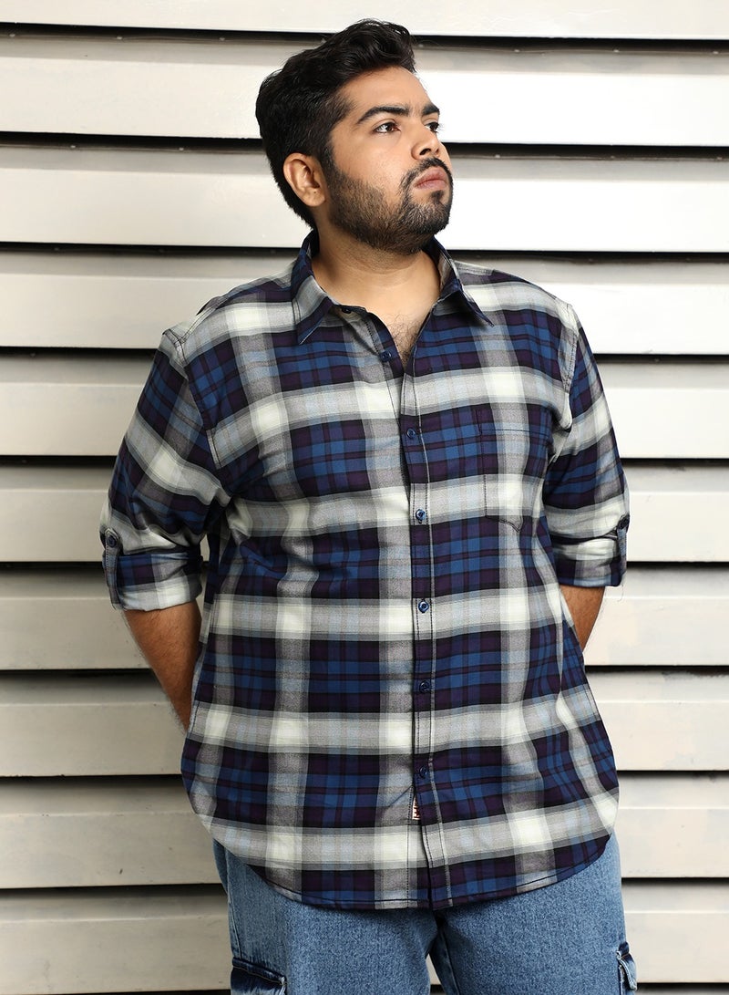 هاي ستار قميص كاجوال رجالي كاروهات متعدد الألوان بقصة عادية - Image 2