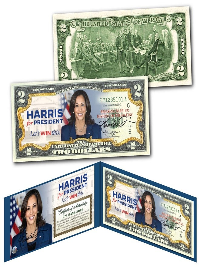 Merrick Mint Kamala Harris For President 2024 Official Genuine U.S. $2 Bill - Image 2