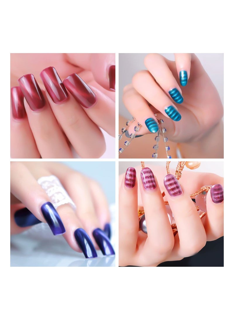 Excefore 3pcs Nail Magnet Cat Eye Magnet for Nails, Magnetic Gel Nail Polish, Double-Head Nail Magnets Wand, Magic Stronger Magnet Stick Manicure Tool for Cat Eye Gel Polish DIY Nail Art - Image 2