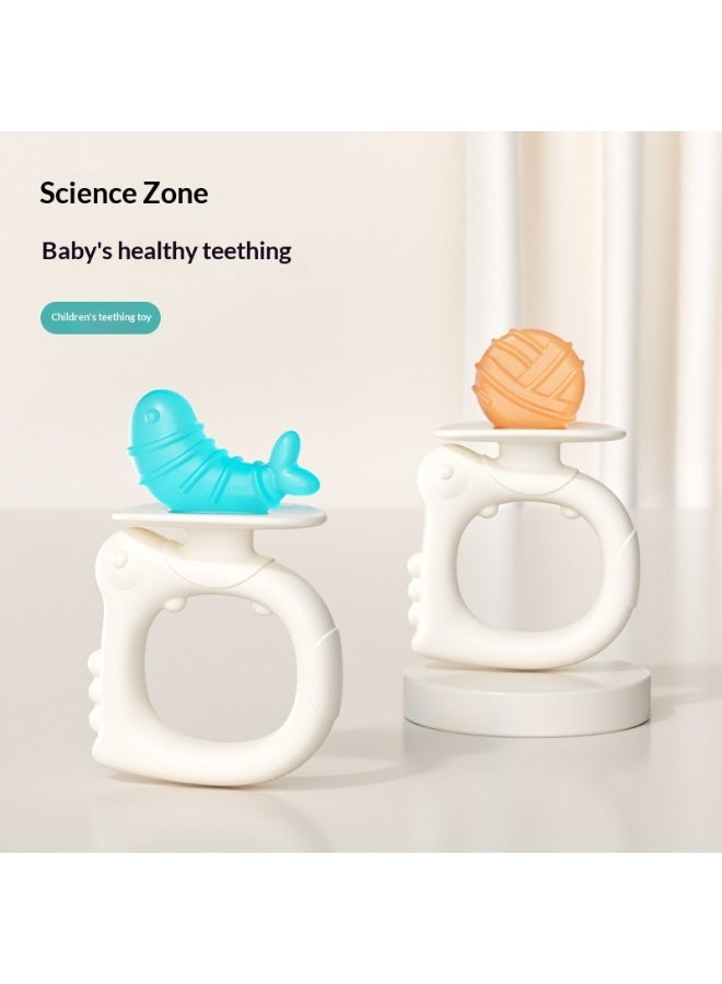 Youkebei 2-in-1 Silicone Baby Teether Set Anti-Choke BPA-Free Infant Teething Toy with Storage Case - Image 1
