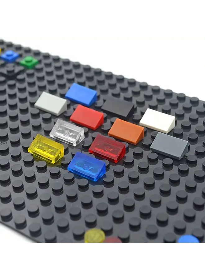 140 Pcs 1x2 Slanted 30 Degree Angle Smooth Slanted Brick Building Blocks Accessories Clear Yellow Compatible With Building Blocks - Image 3