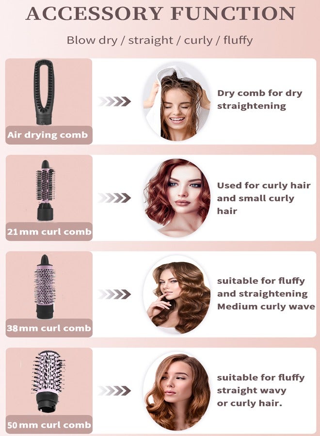 DSP 7 in 1 Hair Styler & Hair Dryer Brush,27000 RPM High-Speed Blow Dryer with Negative Ions for Frizz-Free Styling Fast Drying Curling Volumizing Straightening,1000W 50020 - Image 4