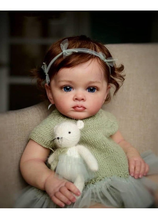 Beauenty 24 inch Reborn Baby Doll Soft Cotton cloth body and silicon Head Hand and leg Newborn real like Baby Doll Girl Toy Gift Dolls - Image 2