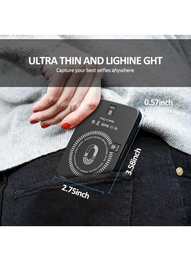 RGB Magnetic Selfie Light – Portable 360° Full Color Clip-On Video Light with 9 Modes – Compatible with Phone, Laptop & Camera - Image 3