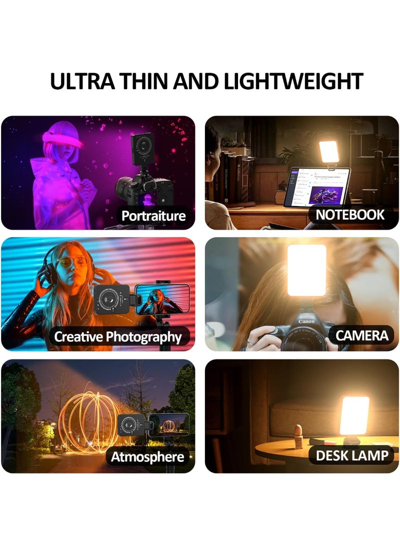 RGB Magnetic Selfie Light – Portable 360° Full Color Clip-On Video Light with 9 Modes – Compatible with Phone, Laptop & Camera - Image 5