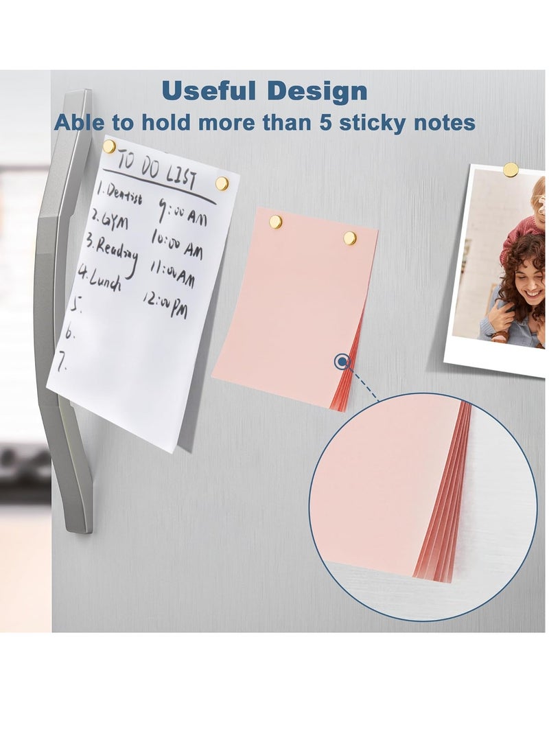 عام 40 قطعة مغناطيس للثلاجة، مغناطيس ثلاجة دائري صغير 6 × 2 مم، مغناطيس دائري صغير من النيوديميوم ممتاز متعدد الاستخدام، للسبورة البيضاء، لوحة الإعلانات، الحرف اليدوية، المنزل، المطبخ، المكتب، المدرسة (ذهبي) - Image 2