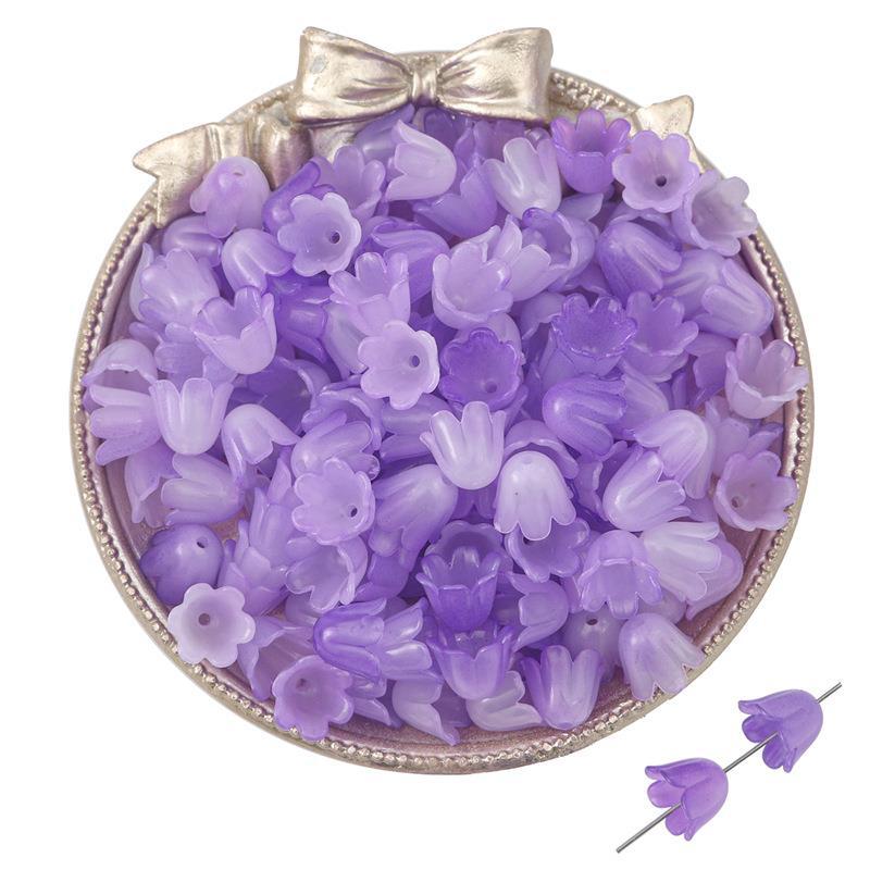 100 simple gradient two-color acrylic lilies antique hair earrings DIY handmade accessories bracelet material Violet Gradient 