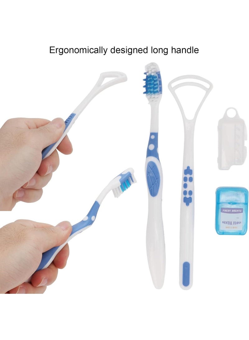 Oral Care Kit Set with Toothbrush, Tongue Cleaner & Dental Floss – Travel Hygiene Kit - Image 2