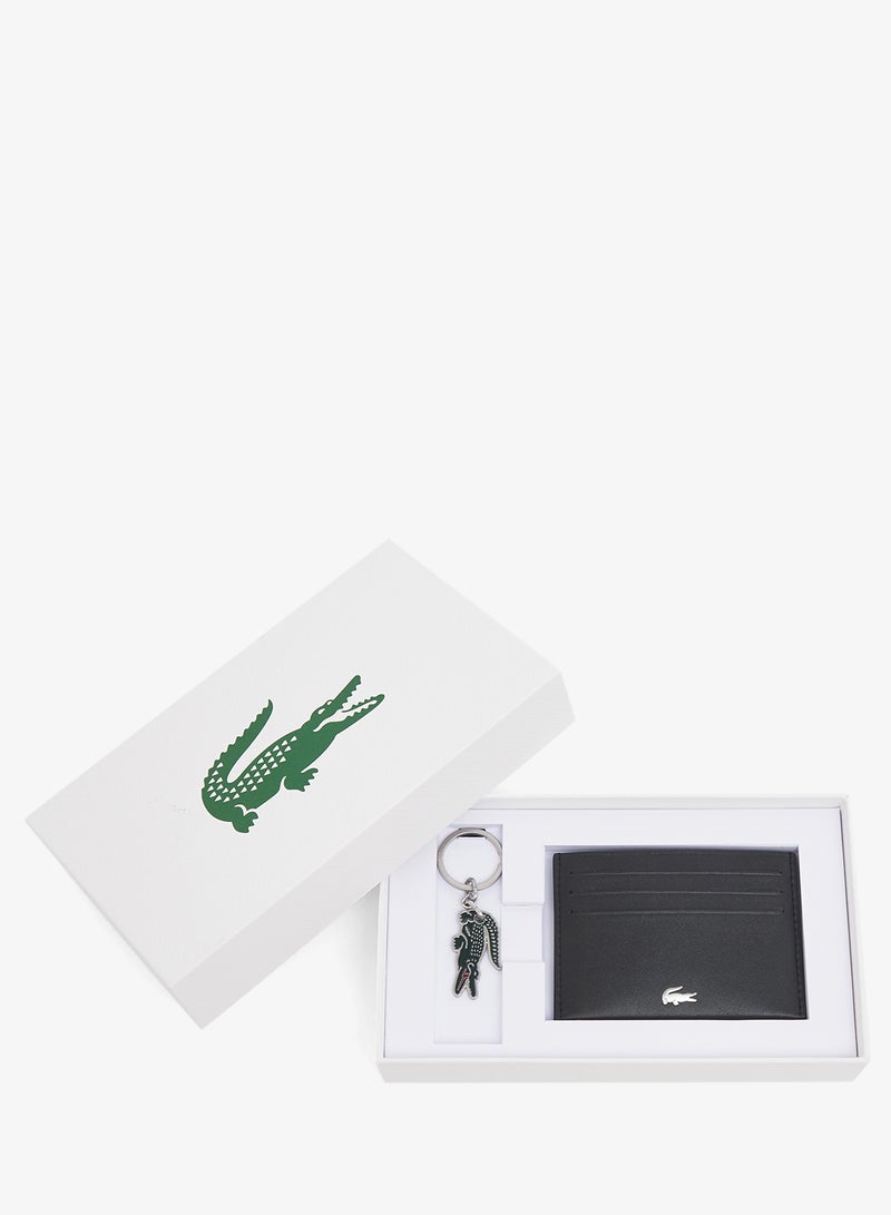 LACOSTE Nomogramme Embossed Leather Card Holder - Image 5