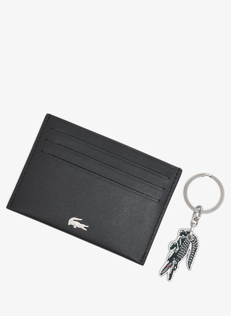 LACOSTE Nomogramme Embossed Leather Card Holder - Image 3