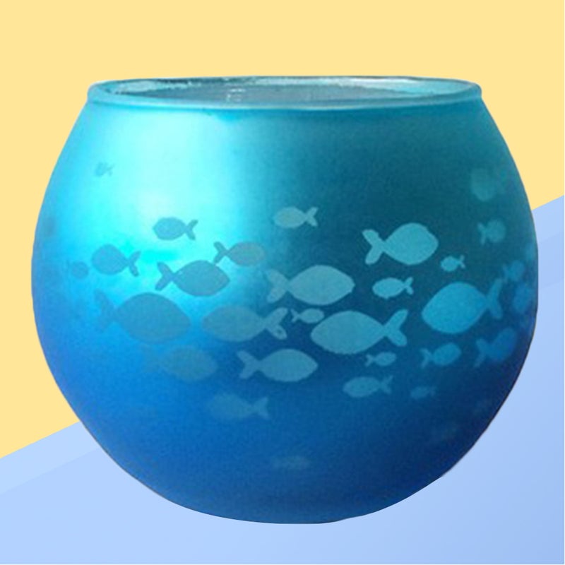 1 Pc Fish Pattern Candle Holder Fashion Glass Candlestick Tealight Holder Romantic Dinners Ornaments ( ) - Image 5