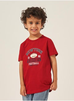 Styli Slogan Print Round Neck T-Shirt  - Image 1