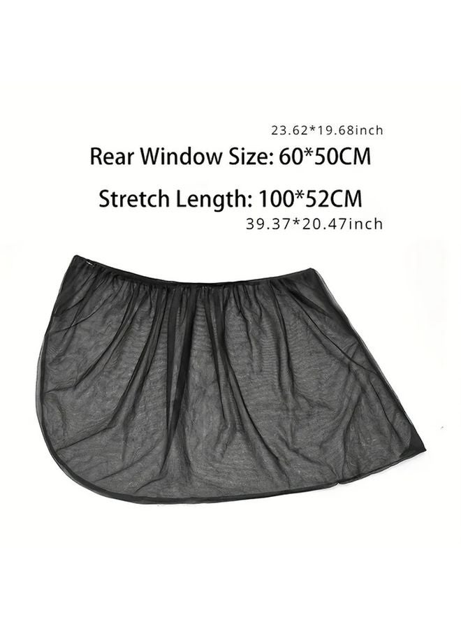 Rear 2pcs Car Side Window Sunshades Easy Install UV Protection Breathable Mesh - Image 2