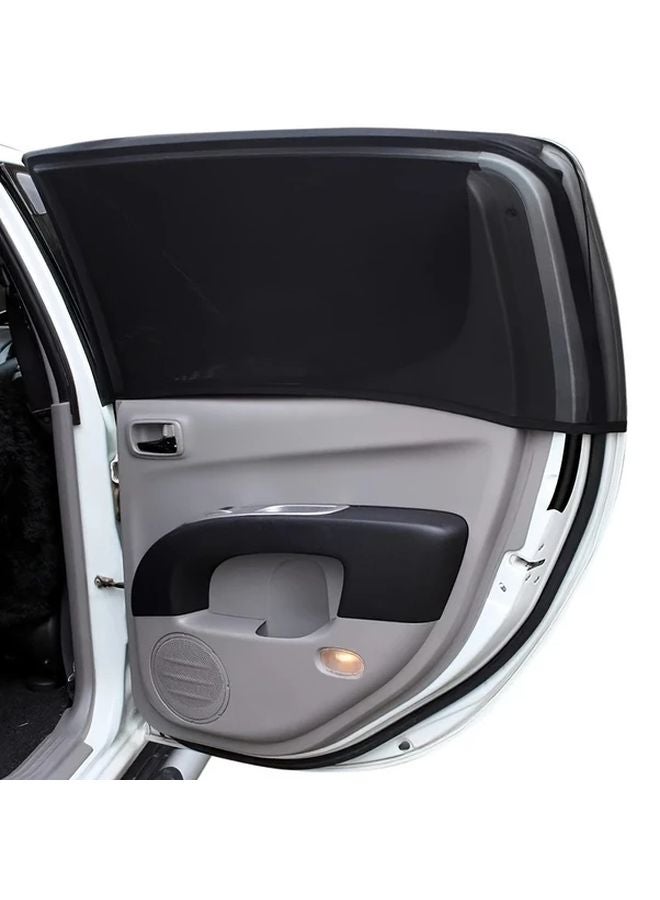 Rear 2pcs Car Side Window Sunshades Easy Install UV Protection Breathable Mesh - Image 5