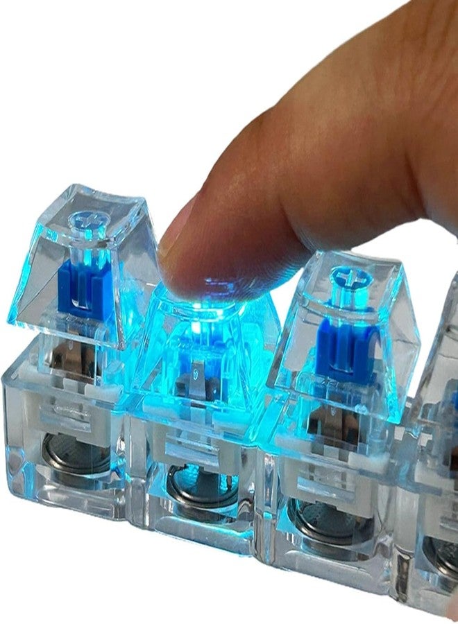 NETZILLA Keyboard Fidget Toys for Adults, Transparent Keyboard Clicker with LED Light, Keychain Fidget Sensory Fun Toys for Anxiety Decompression for Office, Collage (1) - Image 2