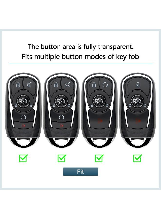 Tengare Buick Key Fob Cover Car Key Protector Case Key Chain Holder Accessories Red - Image 5
