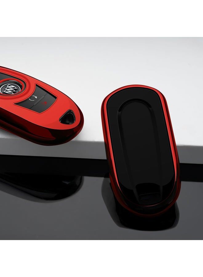 Tengare Buick Key Fob Cover Car Key Protector Case Key Chain Holder Accessories Red - Image 4