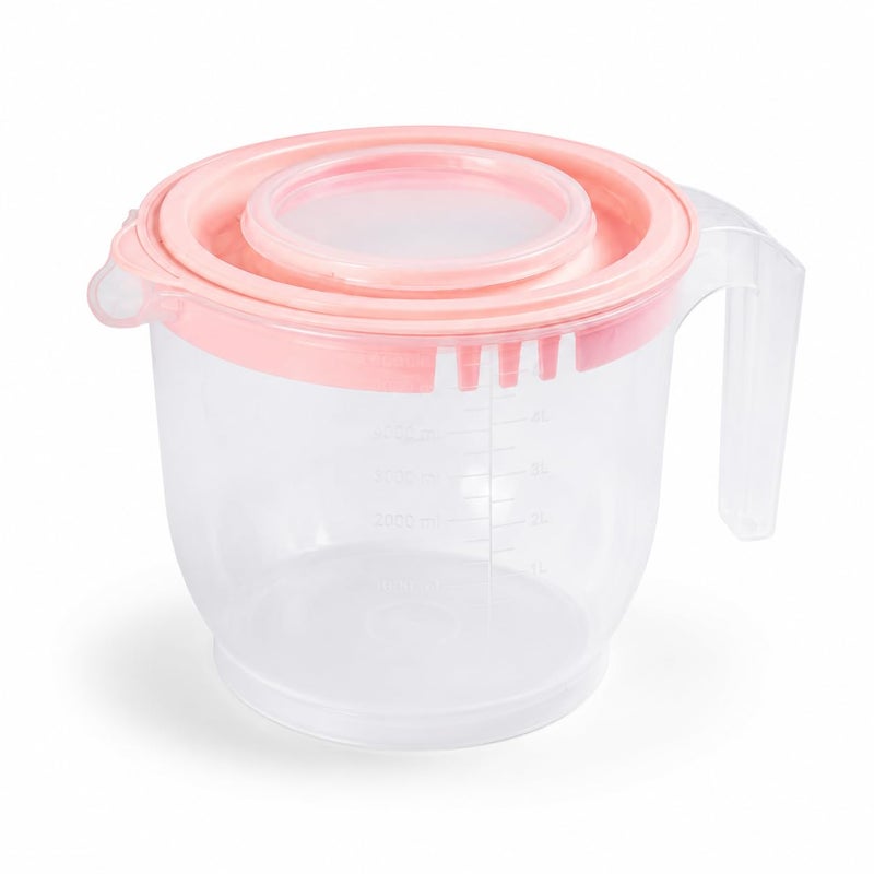 2.2L Food Grade Measuring Pitcher with Lid, Kitchen Mixing Container for Batter, Cooking Ingredients, Meal Prep and Drinks - Image 4