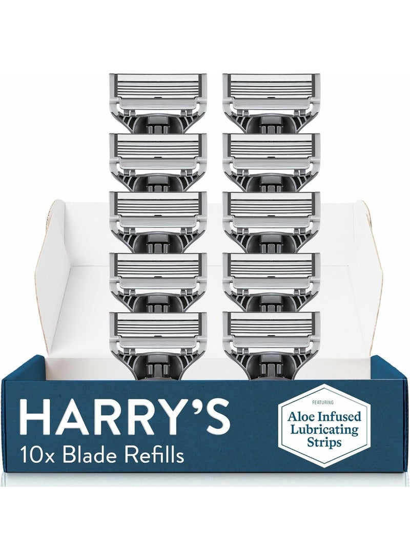 Harry's Razor Blades for Men - 10 Count - Premium Razor Blade Refill Cartridges - Image 1