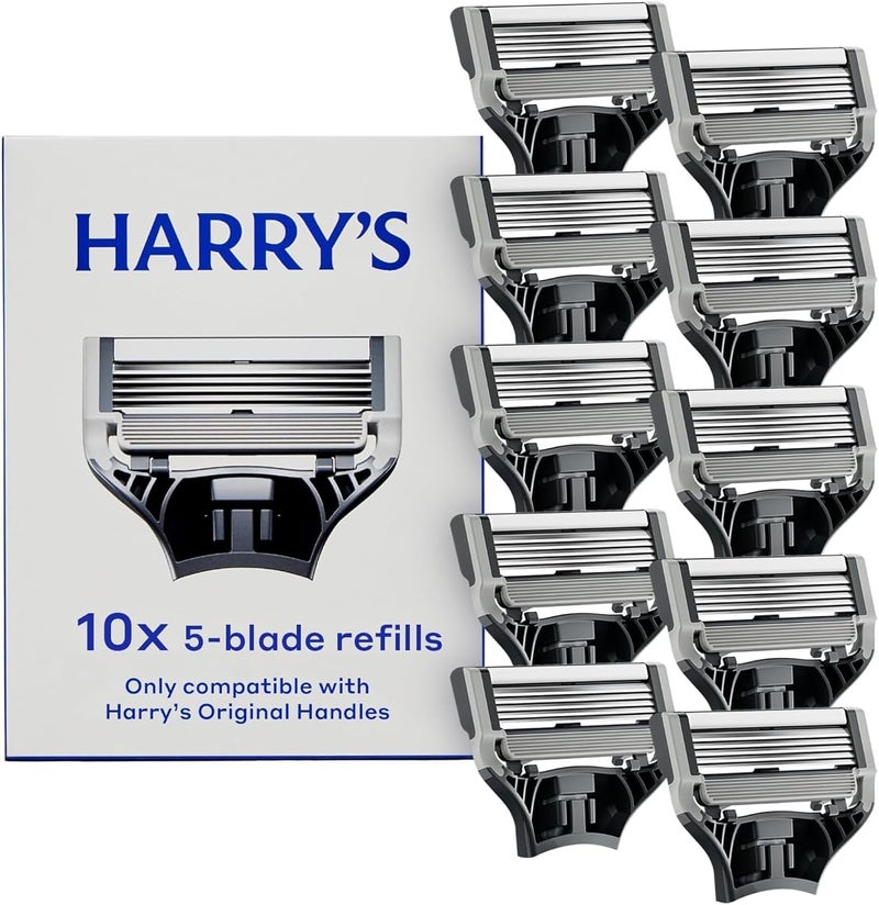 Harry's Razor Blades for Men - 10 Count - Premium Razor Blade Refill Cartridges - Image 1