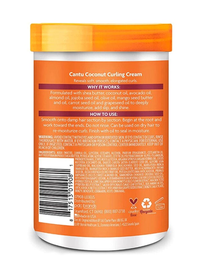 Cantu Coconut Curling Cream 709 g - Shea Butter & Coconut Oil Formula Defines & Strengthens Hair, Gentle on Coily, Curly & Natural Hair Multicolour 709grams - Image 4