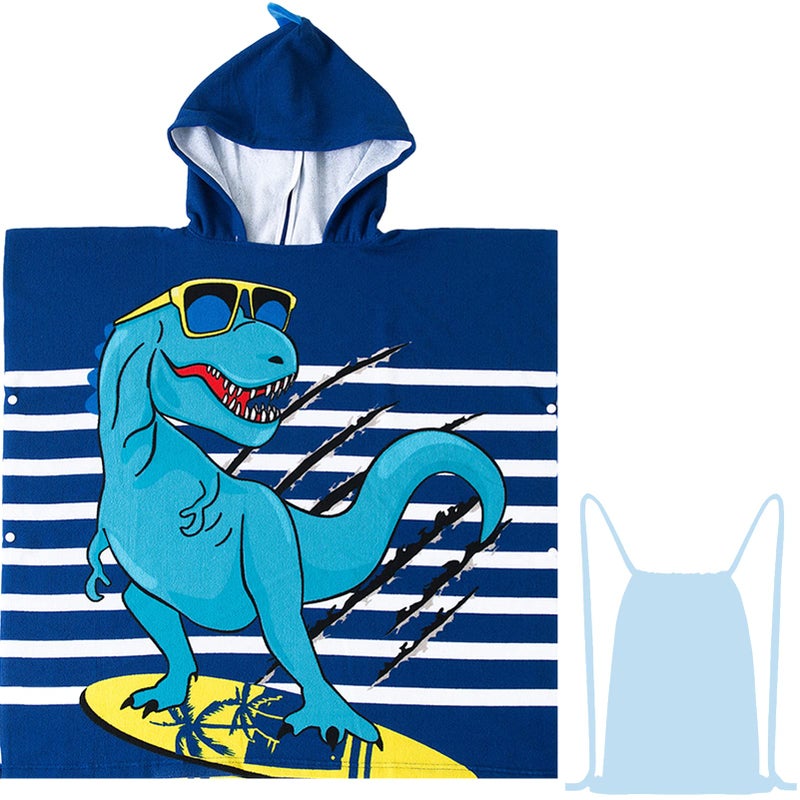NovForth NovForth Dinosaur Bath Towel for Toddler Boys Pool Hooded Towel for Kids Hooded Bath Beach Towel Poncho for BathPoolBeach Swim Cover 