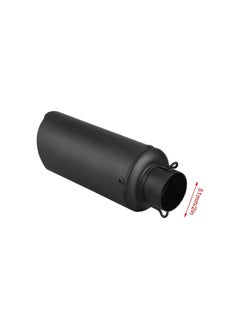 Exhaust Pipes, Universal 51mm Motorcycle Oblique Slip on Exhaust Muffler Rear Pipe Tailpipe(Black)