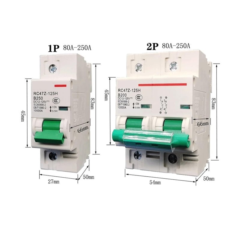 125A 1P DC Circuit Breaker For RV Battery Cells Solar System Protection - Image 4