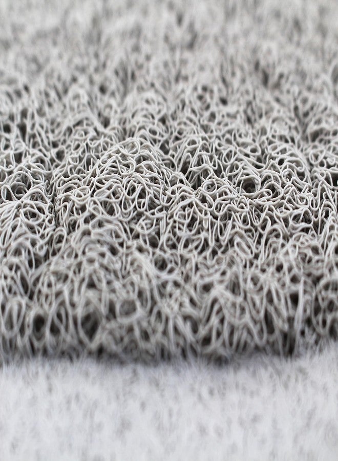 سبلاش هوم سجادة حوض استحمام سبلاش هوم ليفة مانعة للانزلاق، سجادة دش مزودة بـ 12 كوب شفط، مقاس 30 بوصة طول × 17 بوصة عرض، مصنوعة من مادة PVC - رمادي - Image 2