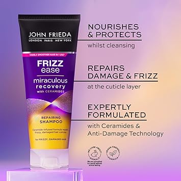 John Frieda250 ml Pack of 1 Frizz Ease Miraculous Recovery Shampoo 250ml - Image 3