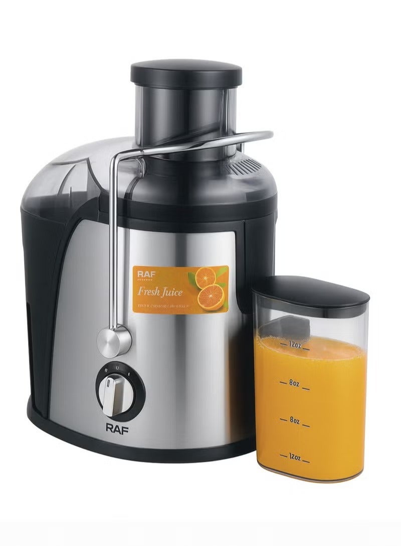 RAF Juicer Extractor – 250W Stainless Steel Juice Maker | Low Noise, Easy to Clean, 350ml Jug, 18000 RPM Motor | Fresh Fruit & Vegetable Juicer for Home & Kitchen - Image 1
