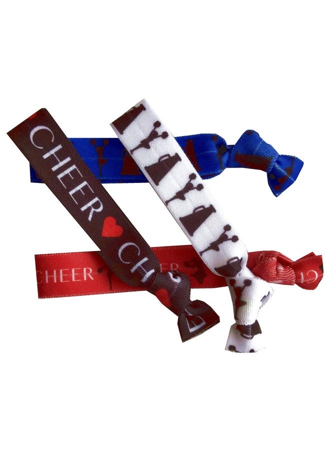 Sportigift 8 Piece Cheerleading Gift Hair Elastics - Cheer, Accessories for Cheerleaders, Cheer Coaches, Stunt Partners, Cheer Teams, Cheer Classmates and Friends, Cheer for Women, Cheer for Girls  - Image 2