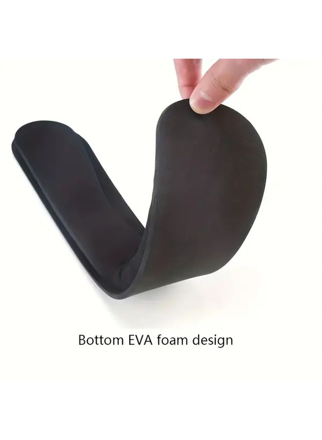 Ergonomic EVA Keyboard Wrist Rest Black Non-Slip Base Lightweight Durable Comfortable Support For Office Work Computer Use Gaming Improves Posture Reduces Hand Strain Ideal For Gamers Professionals Sleek Design Sturdy Construction Keyboard Wrist Pad Ergonomic Mouse Pad Office Desk Accessory - Image 5