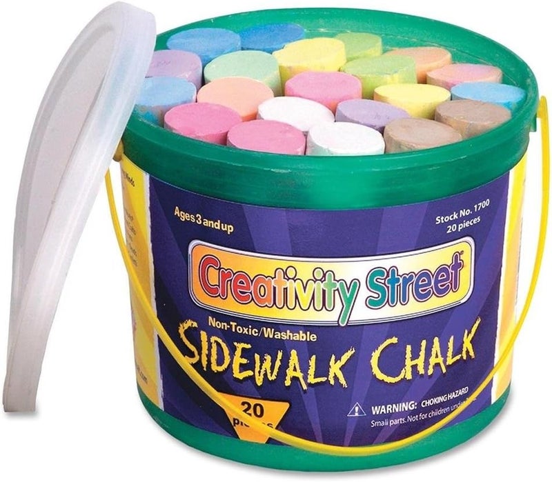 Creativity Street Chenille Kraft Company Sidewalk Chalk, Assorted Colors, Box Of 20 - Image 1