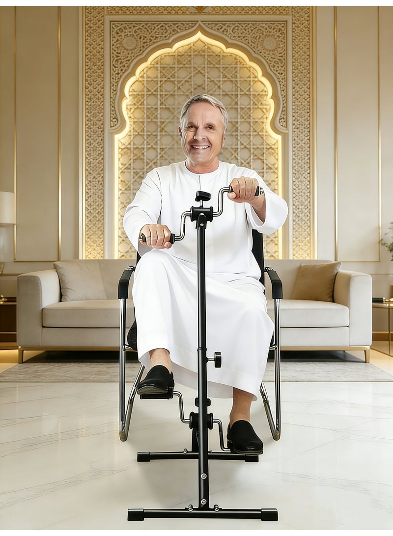 ULHYC Pedal Exerciser Bike Hand Arm Leg and Knee Peddler Adjustable Fitness Equipment for Seniors, Elderly Home Pedal Exercise Bike for Total Body - Image 1