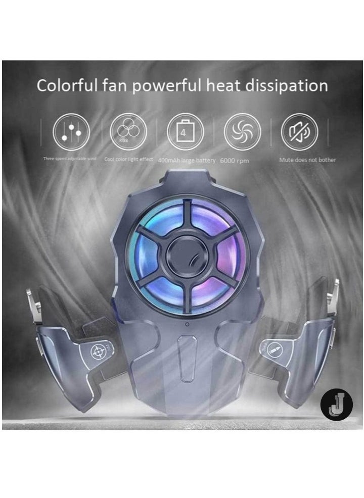 JAJEEK "AK03 Mobile Game Controller with Cooling Fan – Joystick Trigger for PUBG, iOS & Android Smartphones"  - Image 2