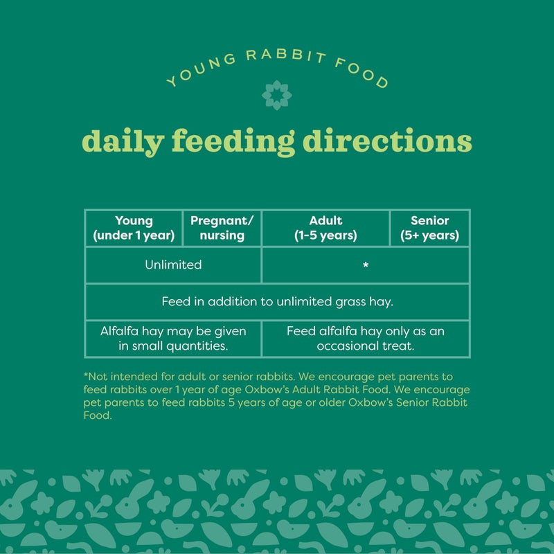 Oxbow Essentials Rabbit Food, Young Rabbit, Made with Oxbow Timothy, Pet Food Pellets for Bunnies, Small Animal Pet Products, Made in USA, High Fiber Bunny Supplies, 10 lb. bag - Image 5