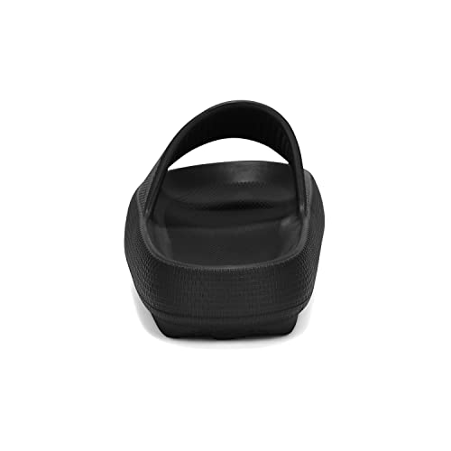 Dirk Slides for Women and Men Sandals Pillow Slippers Shower Shoes Cushioned Cloud Slides,Black,8 Women/6 Men - Image 5