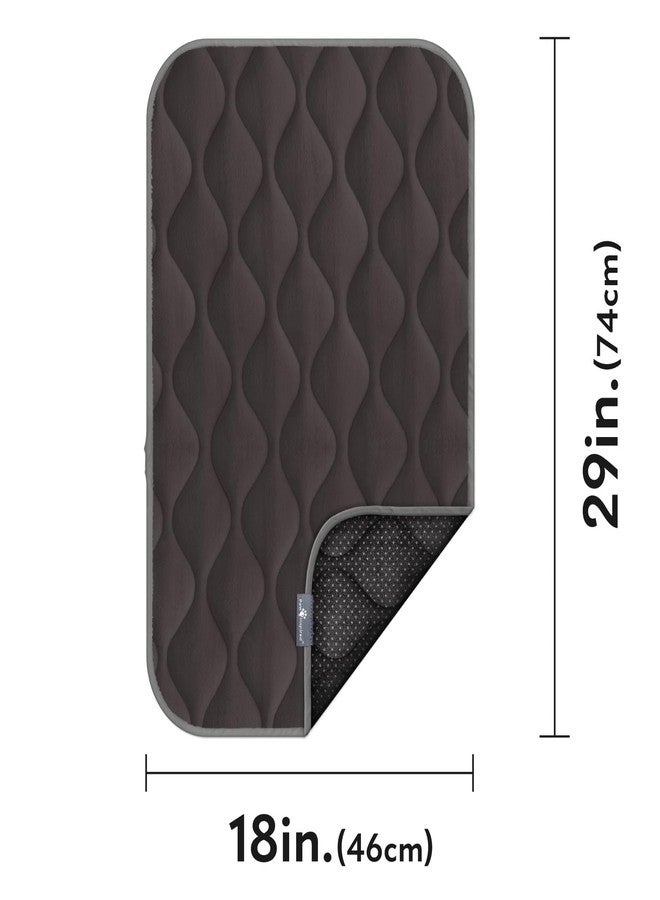 Paw Inspired Washable Padded Crate Mats for Dogs | 29” x 18” Pad, Fits 30-inch Kennels | Leakproof, Waterproof Bottom, Plush Pet Beds (Gray) - Image 2